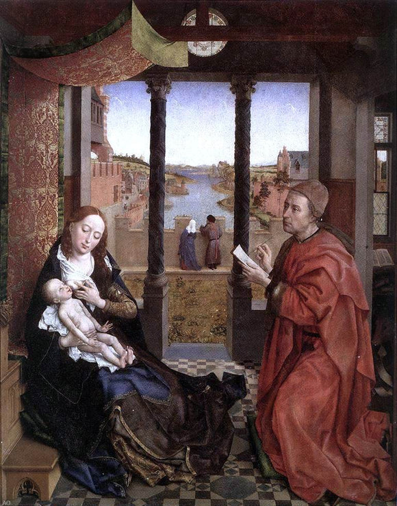  Rogier Van der Weyden St Luke Drawing a Portrait of the Madonna - Art Print