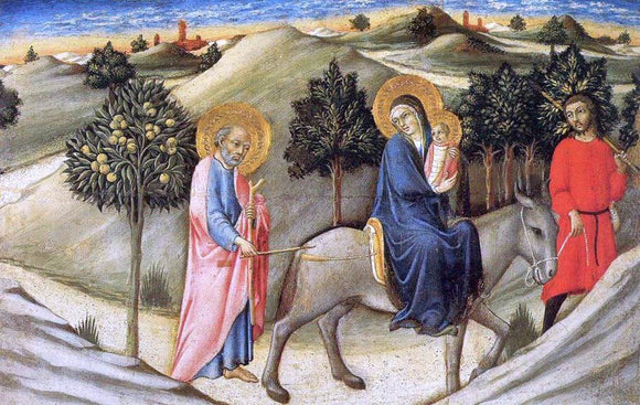  Sano Di Pietro Flight to Egypt - Art Print