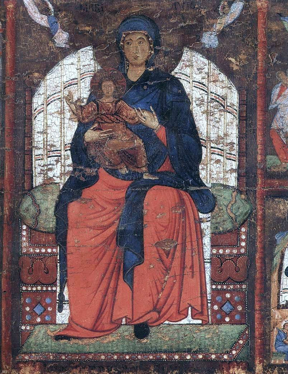  Unknown (4) Masters Virgin and Child Enthroned with Scenes from the Life of the Virgin (detail) - Art Print