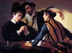  Caravaggio The Cardsharps (I Bari) - Art Print