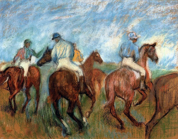  Edgar Degas Jockeys - Art Print