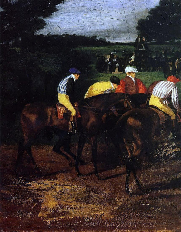  Edgar Degas Jockeys at Epsom - Art Print