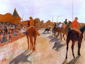  Edgar Degas Racehorses Before the Stands - Art Print