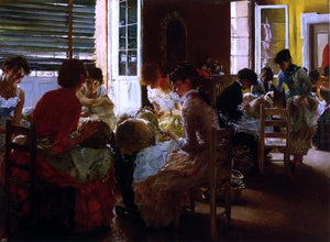  Robert Frederick Blum Venetian Lace Makers (also known as Venetian Lace Workers) - Art Print