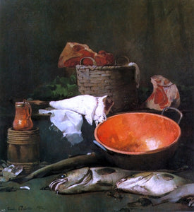  Emil Carlsen Still Life with Fish and Copper Bowl - Art Print