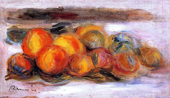  Pierre Auguste Renoir Still Life with Peaches - Art Print