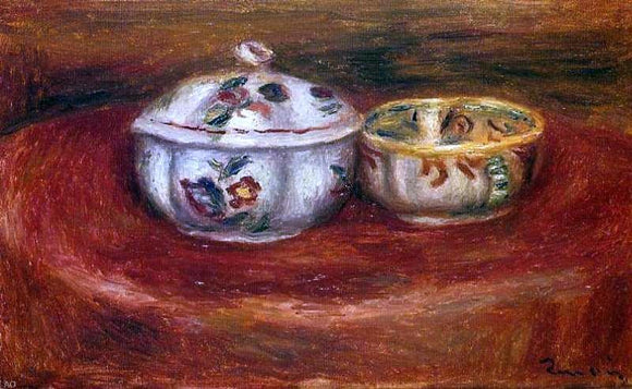  Pierre Auguste Renoir Sugar Bowl and Earthenware Bowl - Art Print