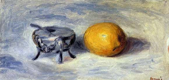  Pierre Auguste Renoir Sugar Bowl and Lemon - Art Print