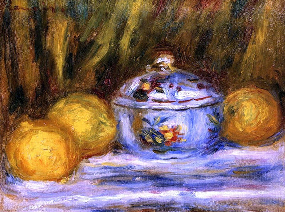  Pierre Auguste Renoir Sugar Bowl and Lemons - Art Print