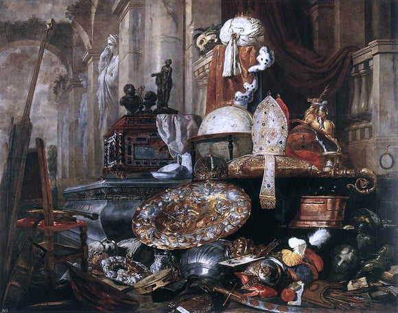  Pieter Boel Large Vanitas Still-Life - Art Print