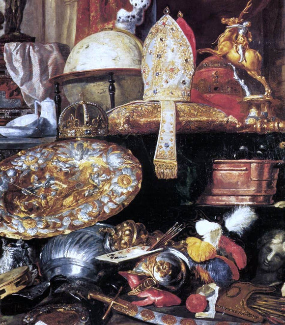  Pieter Boel Large Vanitas Still-Life (detail) - Art Print