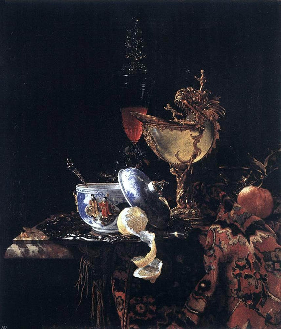  Willem Kalf Still-Life with a Nautilus Cup - Art Print