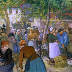  Camille Pissarro The Poultry Market - Art Print