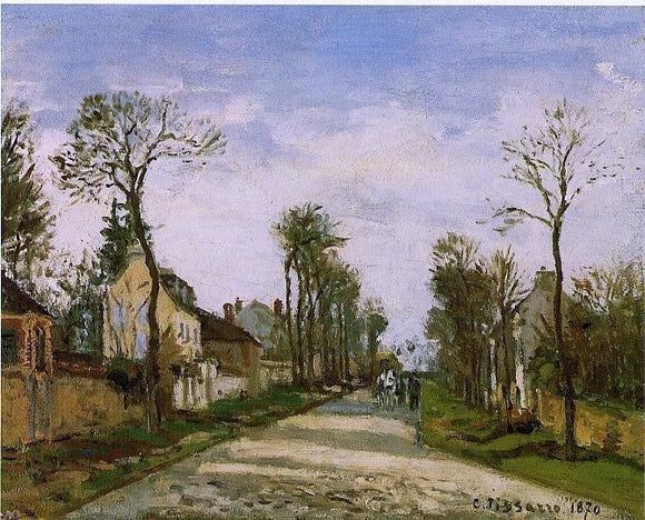  Camille Pissarro The Road to Versailles at Louveciennes - Art Print