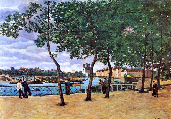  Armand Guillaumin The Seine at Paris (also known as Quai de la Rapee) - Art Print