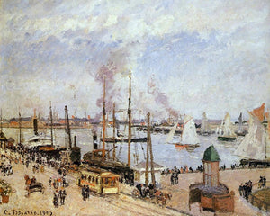  Camille Pissarro The Port of Le Havre - High Tide - Art Print