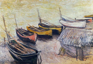  Claude Oscar Monet Boats on the Beach - Art Print