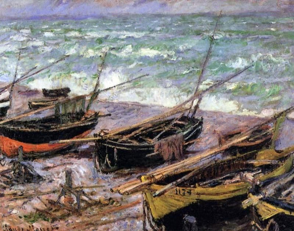  Claude Oscar Monet Fishing Boats - Art Print