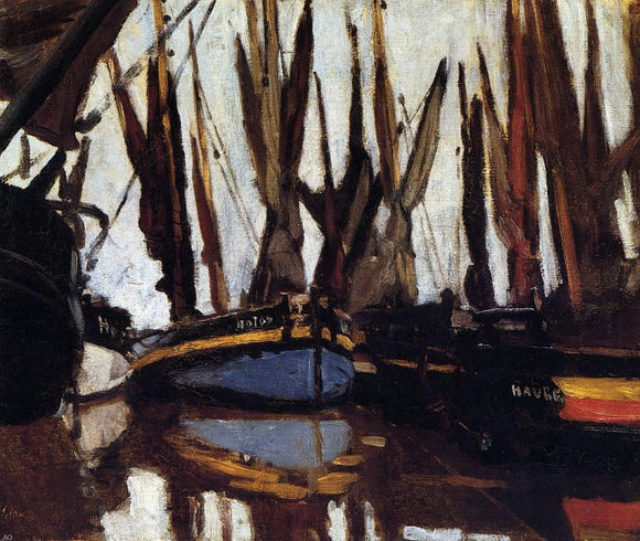  Claude Oscar Monet Fishing Boats (study) - Art Print