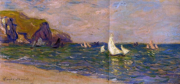  Claude Oscar Monet Sailboats at Sea, Pourville - Art Print