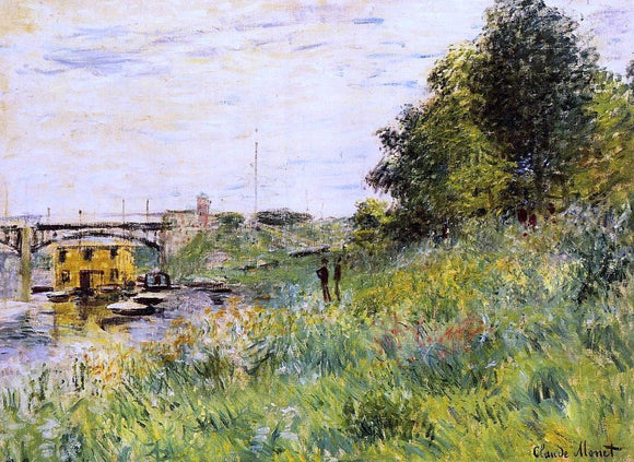  Claude Oscar Monet The Banks of the Seine at the Argenteuil Bridge - Art Print