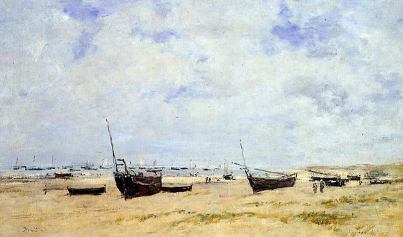  Eugene-Louis Boudin Berck, The Beach at Low Tide - Art Print