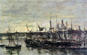  Eugene-Louis Boudin Portrieux, the Port - Art Print