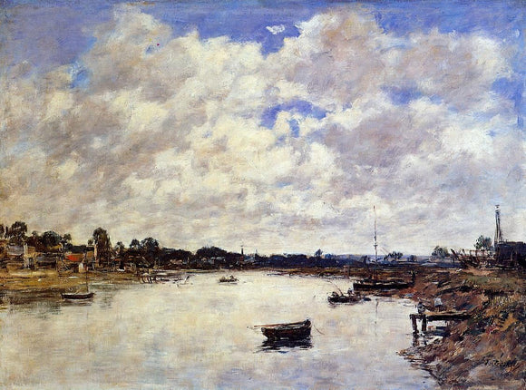  Eugene-Louis Boudin The Banks of the Touques - Art Print