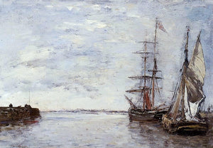  Eugene-Louis Boudin The Port at Deauville - Art Print