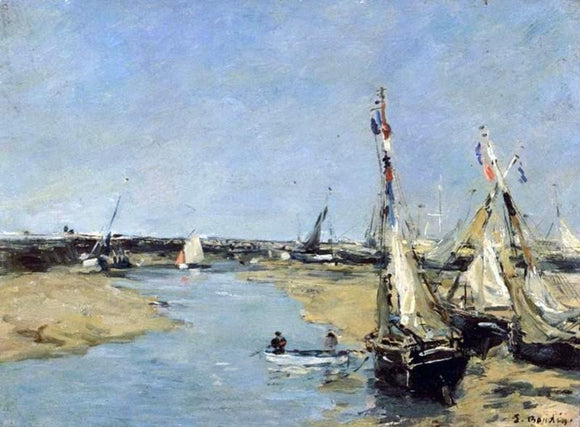  Eugene-Louis Boudin Trouville at Low Tide - Art Print