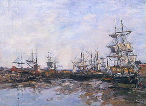  Eugene-Louis Boudin Trouville, the Port at Low Tide - Art Print