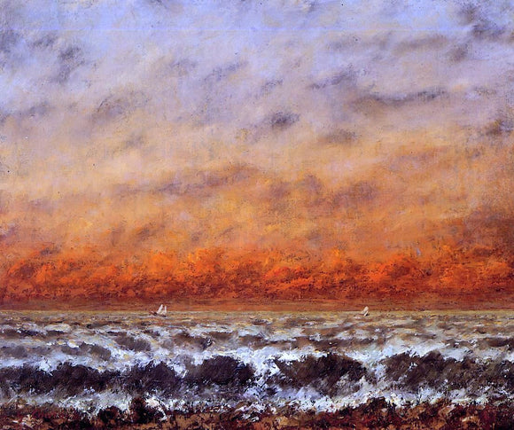  Gustave Courbet Seascape - Art Print