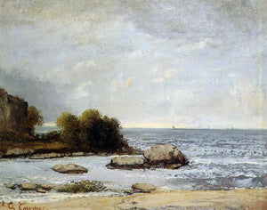  Gustave Courbet Seascape at Saint-Aubin - Art Print