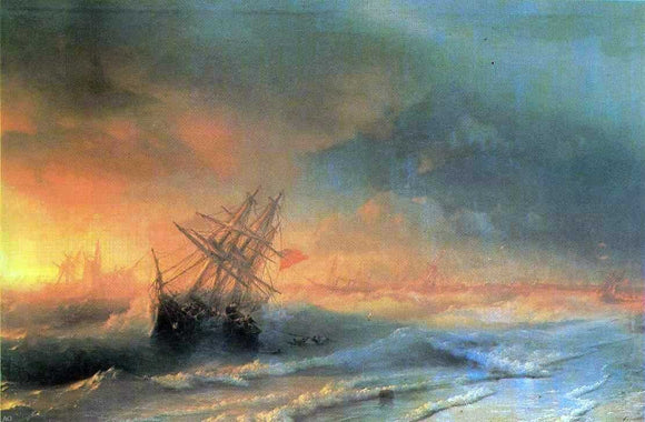  Ivan Constantinovich Aivazovsky Tempest Above Evpatoriya - Art Print