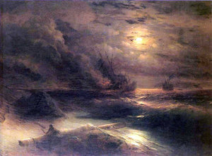  Ivan Constantinovich Aivazovsky Tempest by Cape Aiya - Art Print