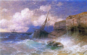  Ivan Constantinovich Aivazovsky Tempest by Coast of Odessa - Art Print