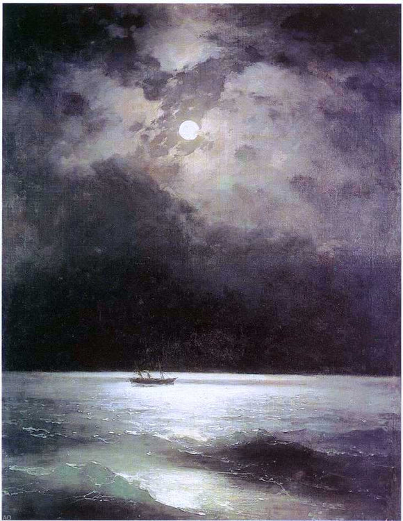  Ivan Constantinovich Aivazovsky The Black Sea at Night - Art Print