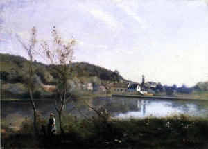  Jean-Baptiste-Camille Corot Ville d'Avray - The Large Pond and the Villas - Art Print