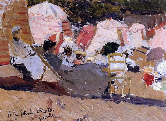  Joaquin Sorolla Y Bastida The Beach at Biarritz - Art Print