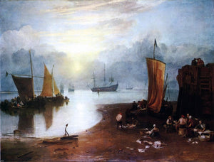  Joseph William Turner Sunrise, with a Boat between Headlands - Art Print