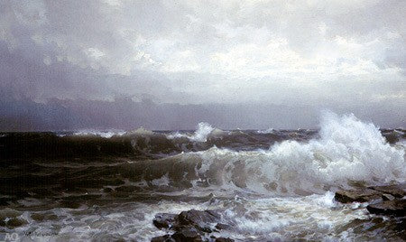  William Trost Richards Breakers at Beaver - Art Print