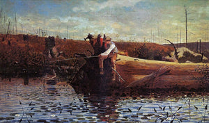  Winslow Homer Waiting for a Bite - Art Print