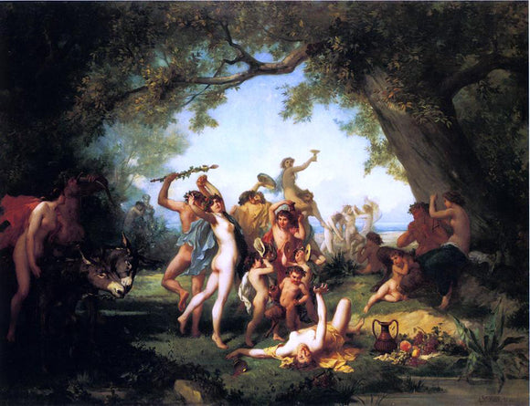  Aime-Gabriel-Adolphe Bourgoin Bacchanal - Art Print