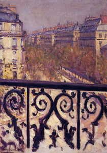  Gustave Caillebotte Balcony in Paris - Art Print