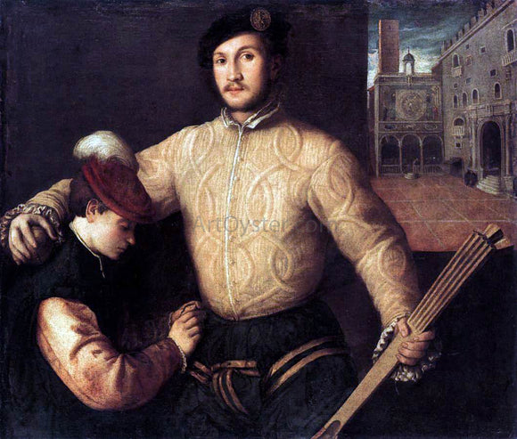  Francesco Beccaruzzi A Ballplayer and His Page - Art Print