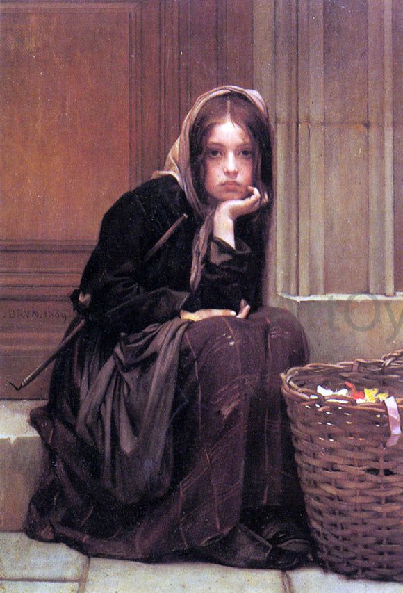  Christen Brun A Basket of Ribbons - Art Print