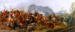  Francesco Maria Raineri A Battle Between Scipio Africanus and the Carthaginians - Art Print