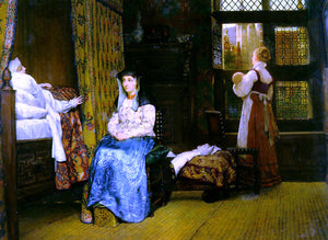 Sir Lawrence Alma-Tadema A Birth Chamber, Seventeenth Century - Art Print