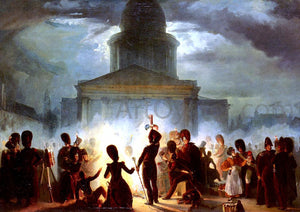  Auguste Raffet A Bivouac In The Place Du Pantheon - Art Print