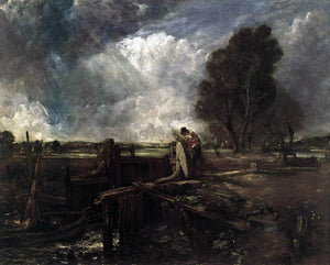  John Constable A Boat at the Sluice (sketch) - Art Print